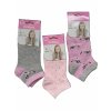 Dívčí bavlněné ponožky pejsci růžové 3 ks