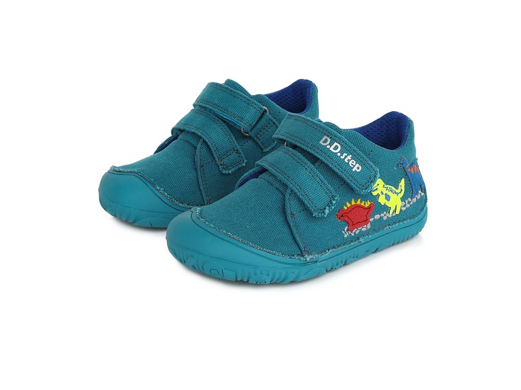 Barefoot plátěné tenisky D.D.step C073-376A Emerald (Varianta produktu 20)