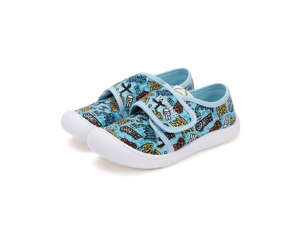 Barefoot plátěné tenisky D.D.step C100-51985 Bermuda Blue (Varianta produktu 22)