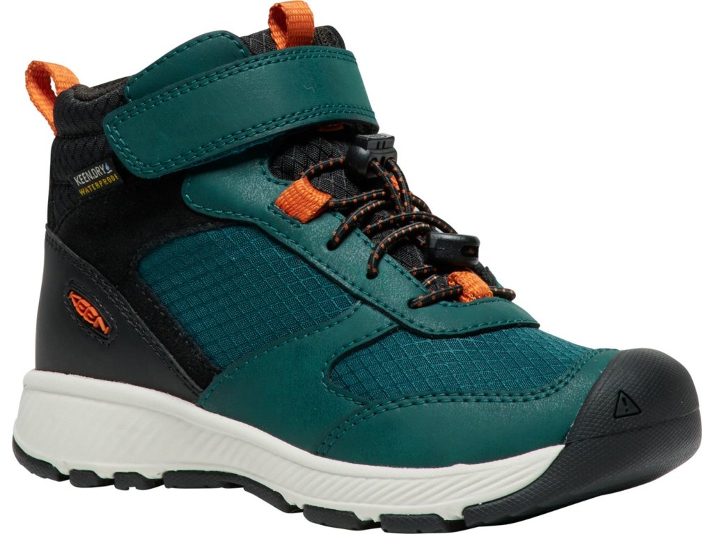 Boty KEEN SKUA MID WP CHILDREN ponderosa pine/gold flame (Varianta produktu 24)