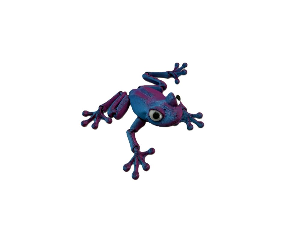 Dekorace - Žabka duhová fialová (Varianta produktu žabka)