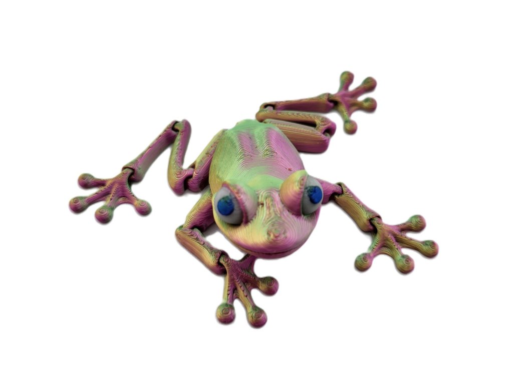 Dekorace - Žabka duhová zelená (Varianta produktu žabka)