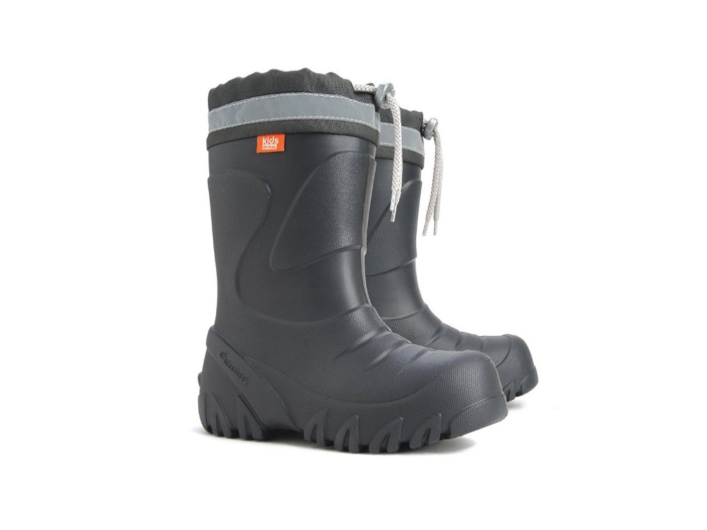 Demar MAMMUT I grafitová dětské zateplené holínky (Varianta produktu 22/23)