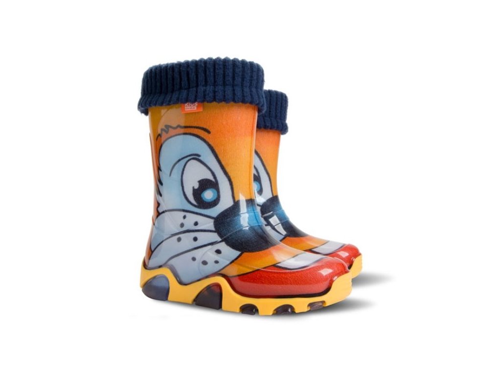 Demar STORMER LUX PRINT i kocour dětské zatepelné holínky (Varianta produktu 20/21)
