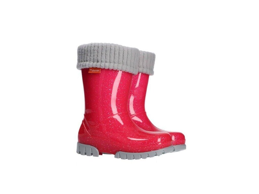 Demar TWISTER LUX G tmavě růžová dětské zateplené holínky (Varianta produktu 20/21)