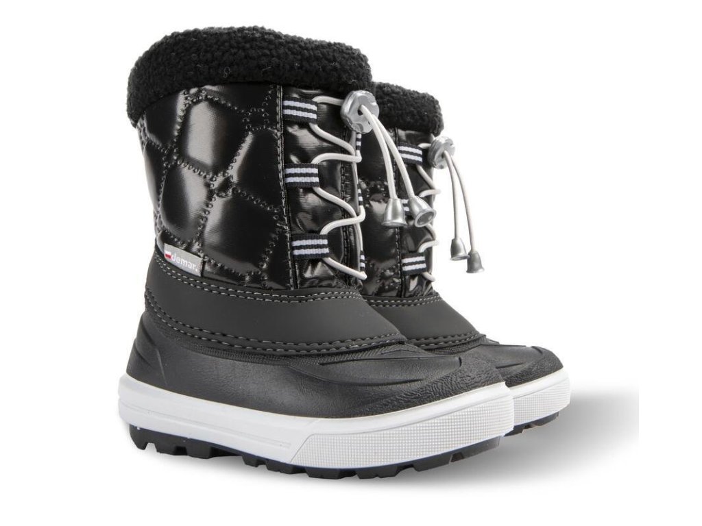 Dětské sněhule Demar FURRY 2 NF celočerná (Varianta produktu 20/21)