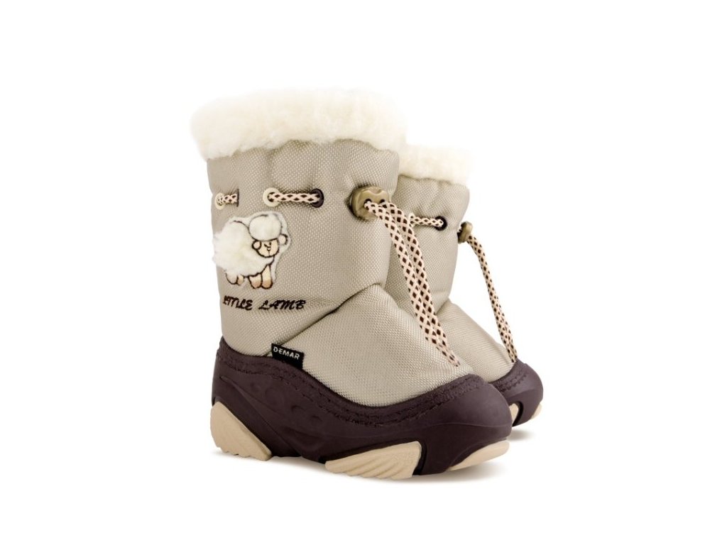 Dětské sněhule Demar LITTLE LAMB a béžová (Varianta produktu 26/27)