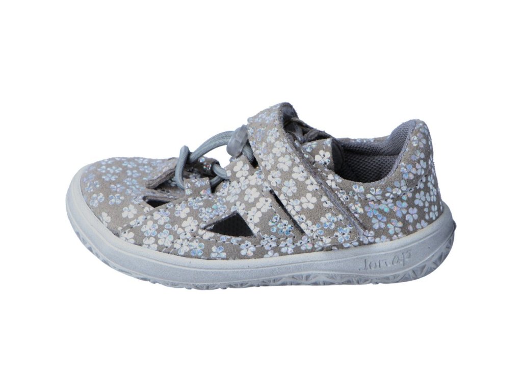 Jonap barefoot kožené sandálky B9 S šedá tisk (Varianta produktu 23)