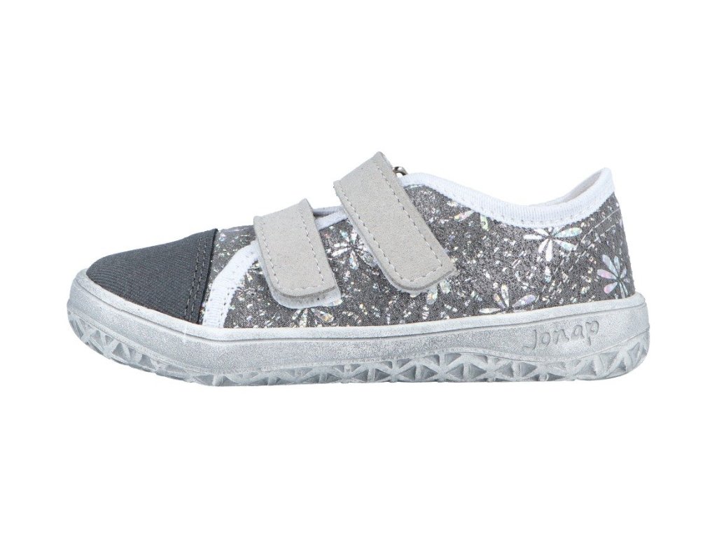 Jonap barefoot tenisky Airy SLIM šedá květ (Varianta produktu 22)