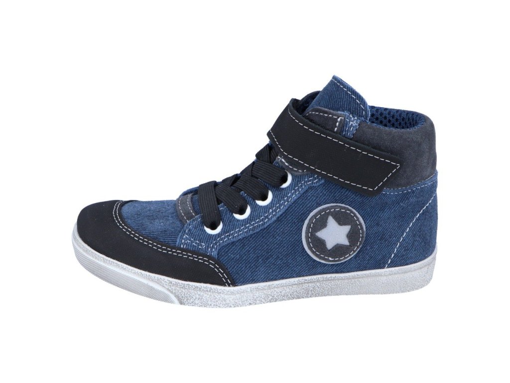 Jonap kožené boty 050 SV modrá riflová hvězda (Varianta produktu 29)