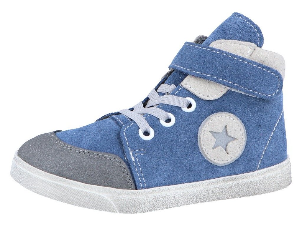 Jonap kožené boty 050 SV modrá šedá hvězda (Varianta produktu 24)
