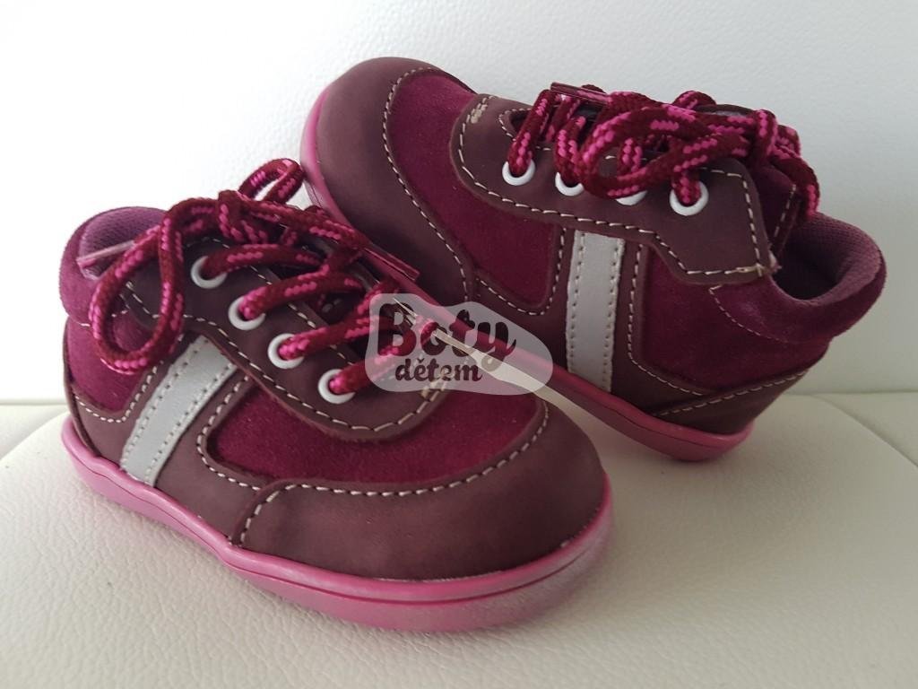 Jonap kožené boty 051M light vínová (Varianta produktu 23)