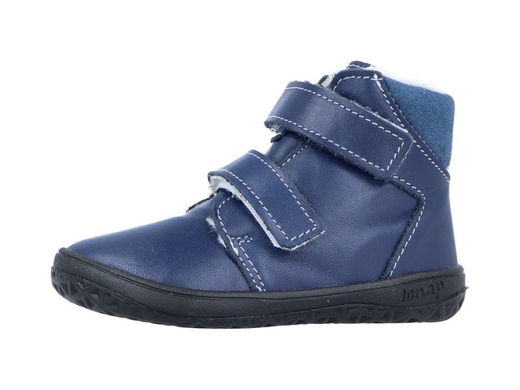 Jonap zimní kožené barefoot boty B4 MV modrá (Varianta produktu 22)