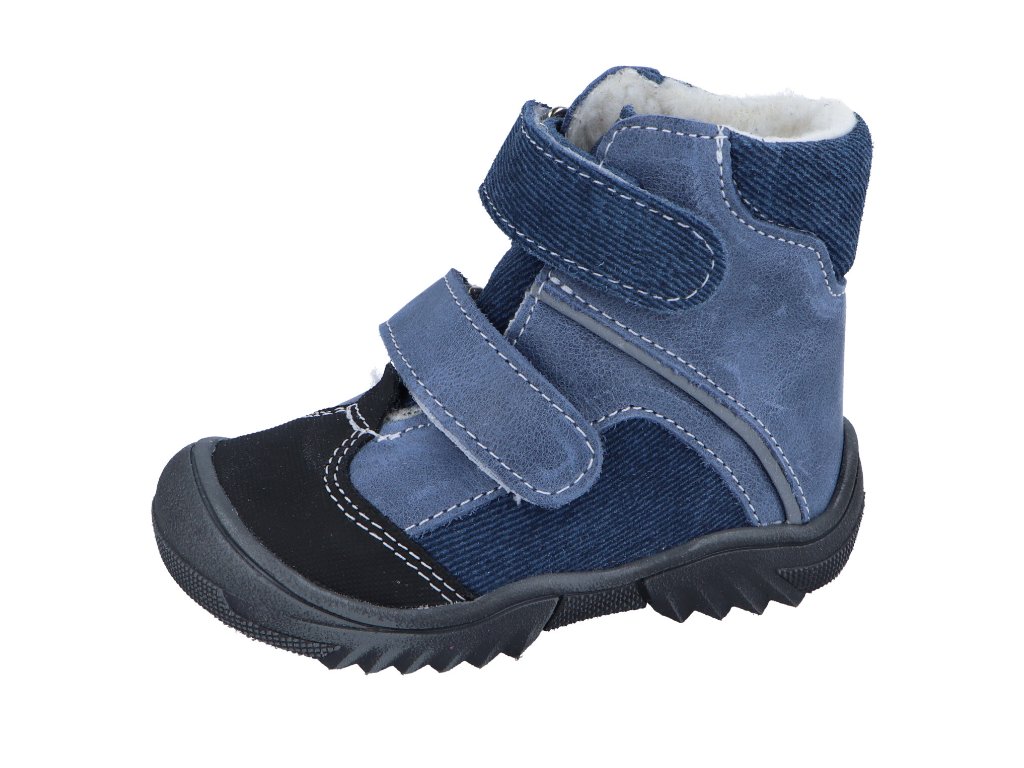 Jonap zimní kožené boty 055 M modrá riflová (Varianta produktu 20)