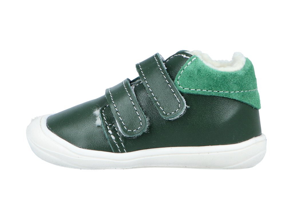 Jonap zimní kožené capáčky KID zelená MERINO (Varianta produktu 19)