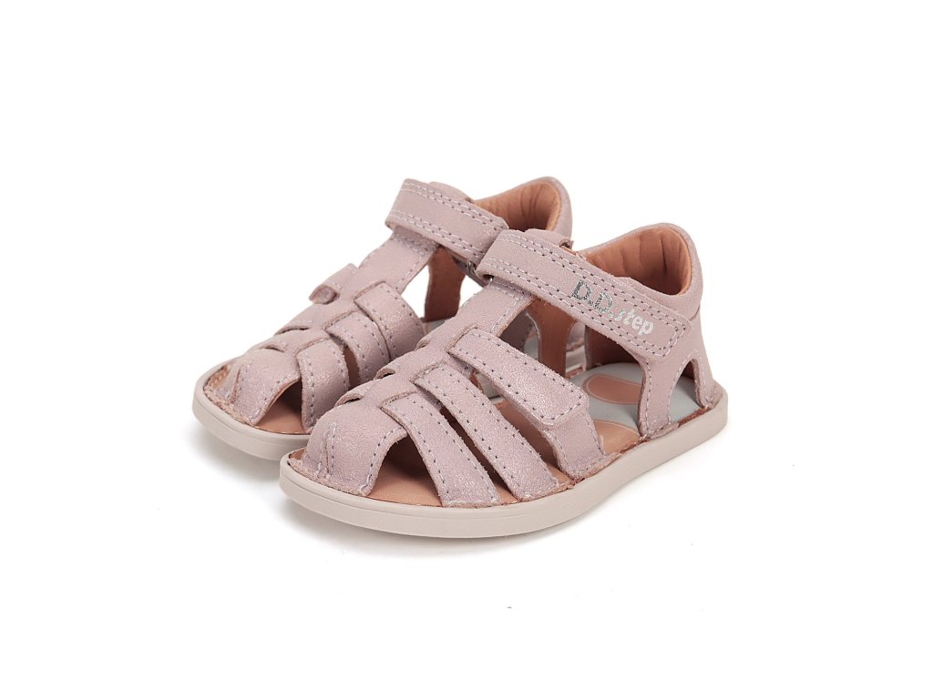 Kožené Barefoot sandálky D.D.step G076-51736B Baby Pink (Varianta produktu 23)