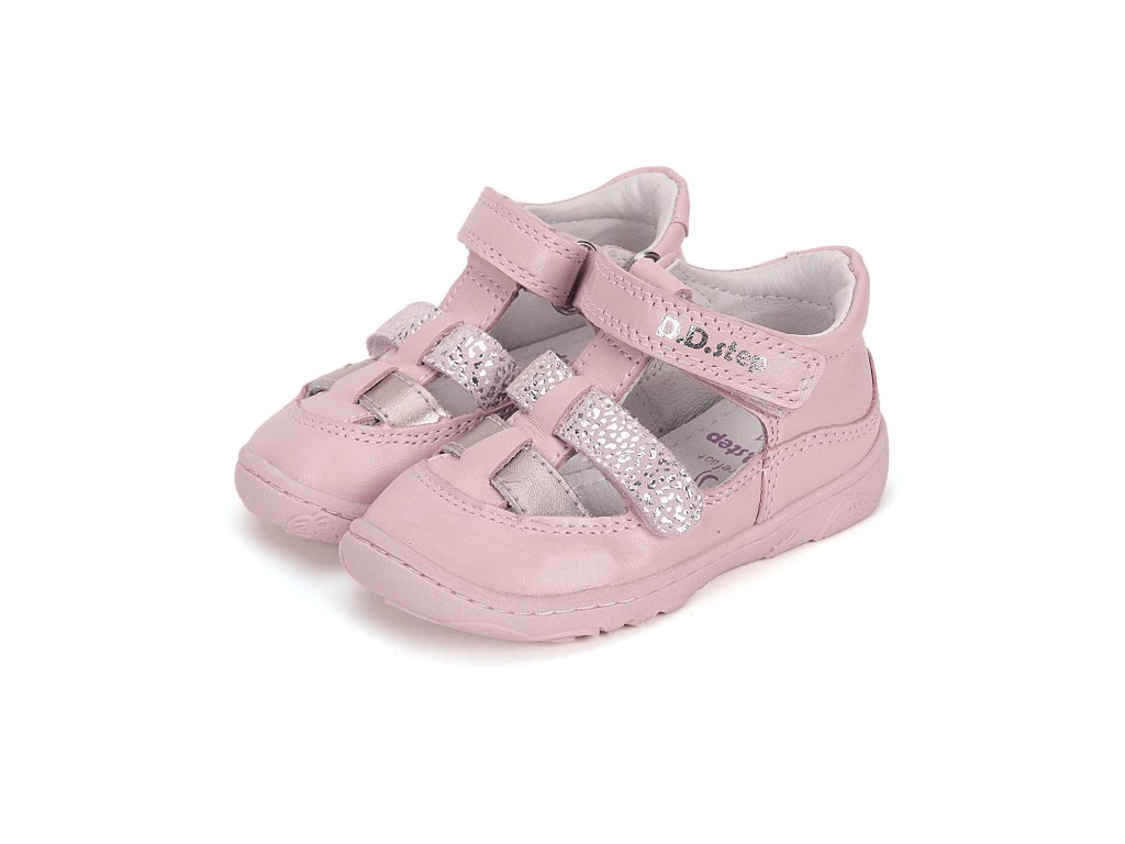 Kožené Barefoot sandálky D.D.step H077-51332C Baby Pink (Varianta produktu 22)