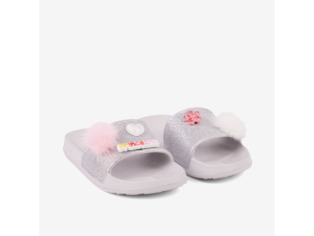 Pantofle Coqui TORA Khaki grey/Silver glitter + SET 10 (Varianta produktu 26/27)