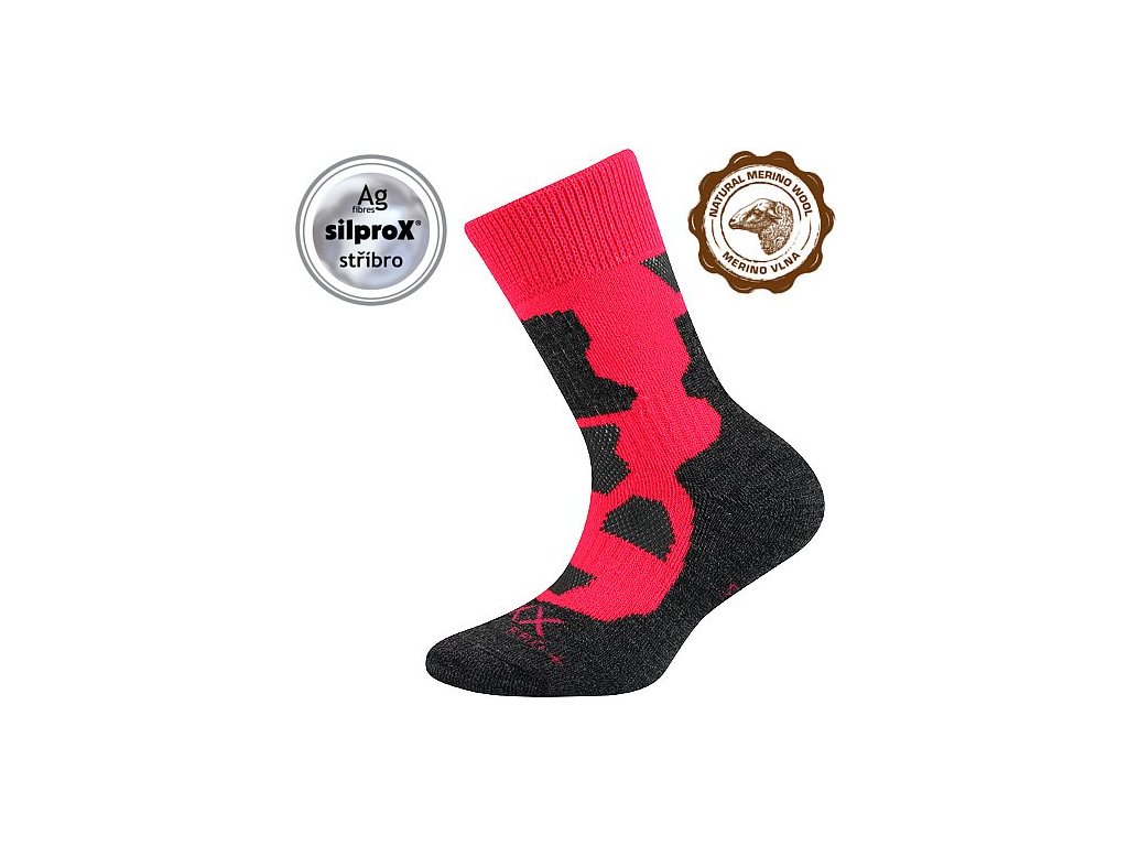 Ponožky VoXX Etrexík merino růžová (Varianta produktu 16-19 (11-13))