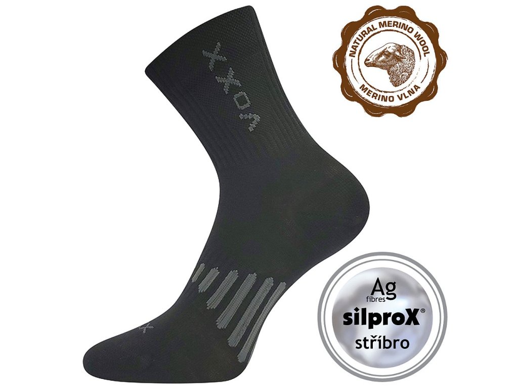 Ponožky VoXX Powrix merino černá 1 pár (Varianta produktu 35-38 (23-25))
