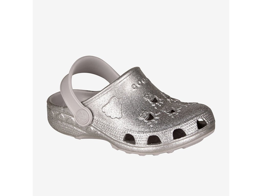 Sandálky Coqui Little Frog Khaki grey glitter (Varianta produktu 20/21)