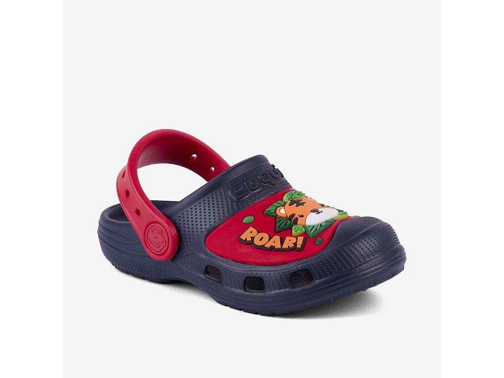 Sandálky Coqui MAXI Navy/New Red Jungle Wildness (Varianta produktu 22/23)