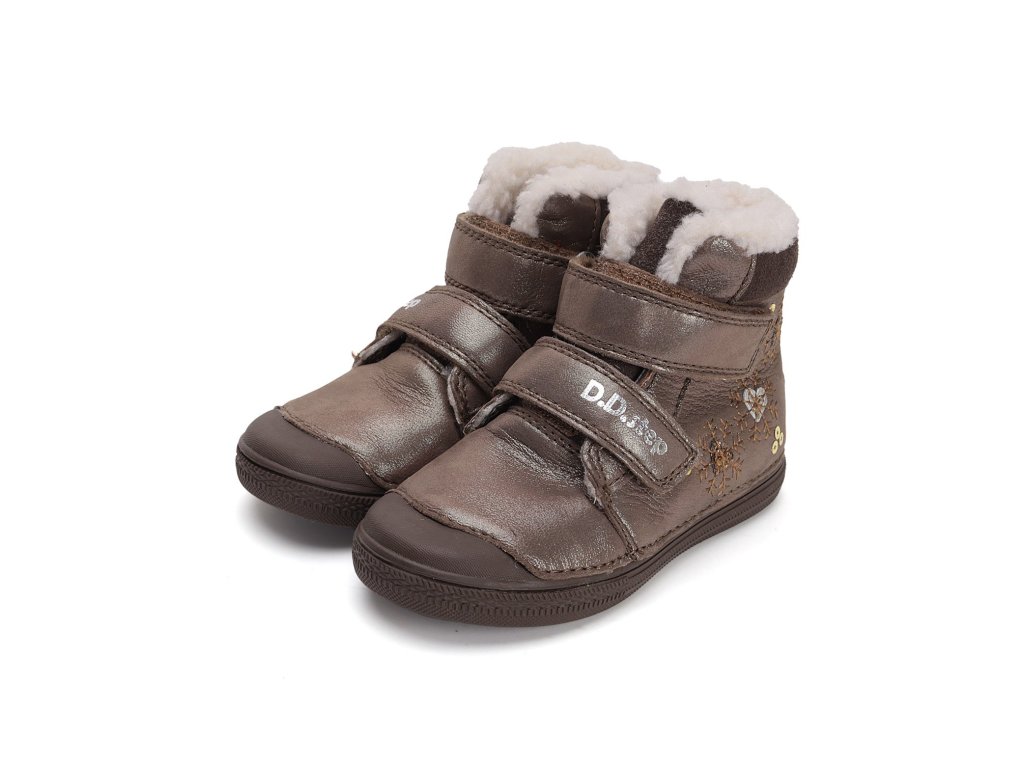 Zimní kožené boty D.D.step W049-42729A Bronze (Varianta produktu 28)