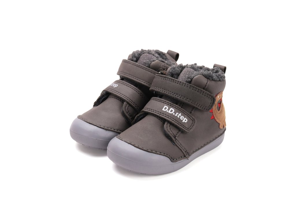 Zimní kožené boty D.D.step W066-52525B Khaki (Varianta produktu 20)