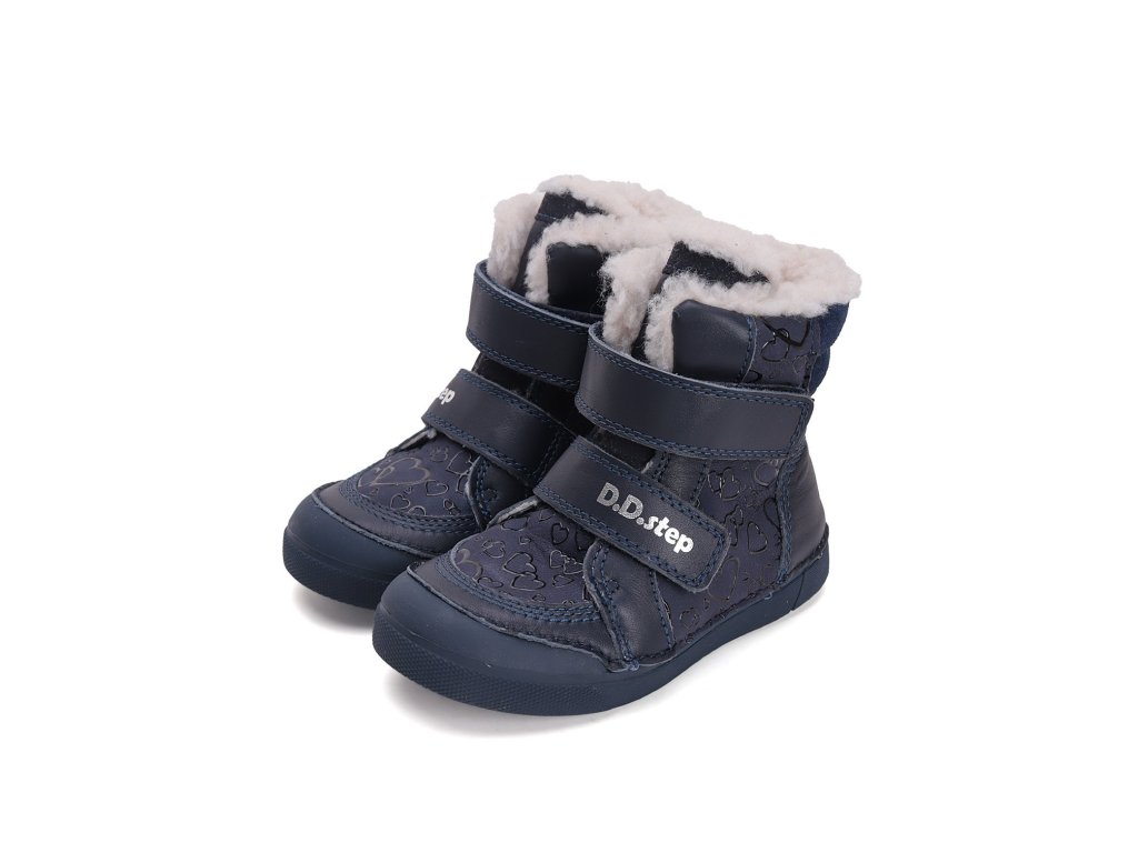 Zimní kožené boty D.D.step W068-42589A Royal Blue (Varianta produktu 25)