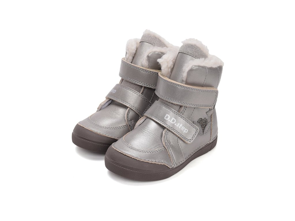 Zimní kožené boty D.D.step W068-52320A Champagne (Varianta produktu 25)
