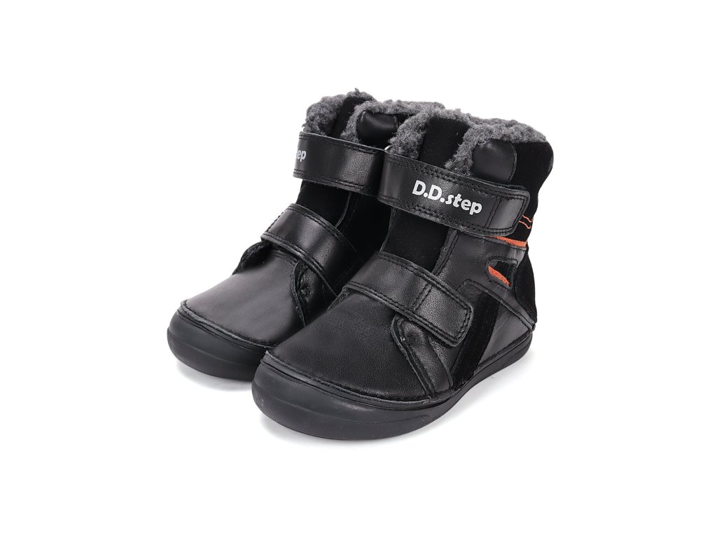 Zimní kožené boty D.D.step W078-52451B Black (Varianta produktu 26)