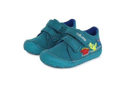 Barefoot plátěné tenisky D.D.step C073-376A Emerald (Varianta produktu 20)