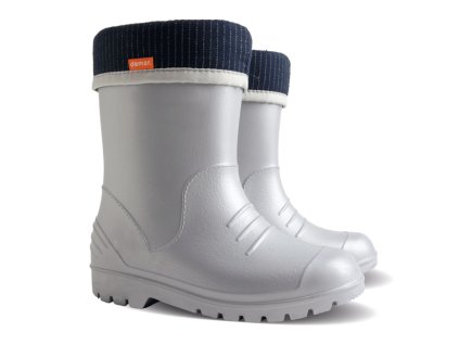 Demar DINO 0310 H stříbrná dětské zateplené holínky (Varianta produktu 20/21)