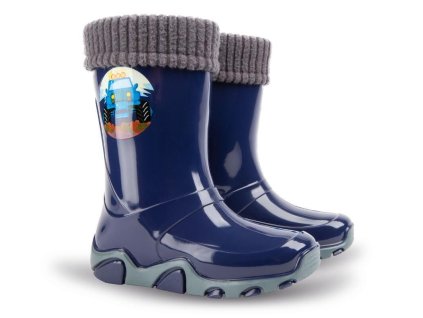 Demar STORMER LUX D tmavě modrá dětské zatepelné holínky (Varianta produktu 20/21)