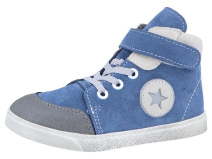 Jonap kožené boty 050 SV modrá šedá hvězda (Varianta produktu 24)