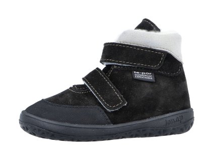 Jonap zimní kožené barefoot boty s membránou Jerry černá (Varianta produktu 22)