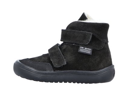 Jonap zimní kožené barefoot boty s membránou Jerry černá MERINO (Varianta produktu 22)