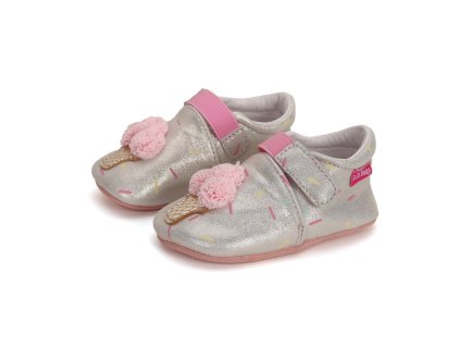 Kožené capáčky D.D.step K1596-41611 Silver (Varianta produktu M)