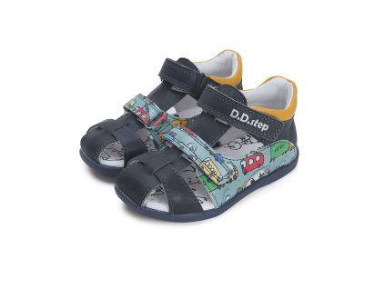 Kožené sandálky D.D.step G075-41154 Royal Blue (Varianta produktu 20)