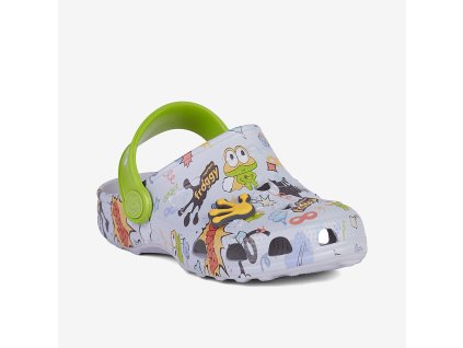 Sandálky Coqui Little Frog Khaki grey/Party green Hero + Amulet (Varianta produktu 20/21)
