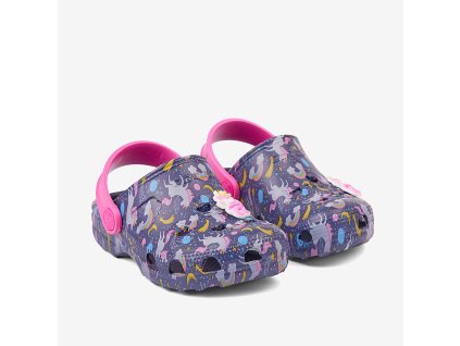 Sandálky Coqui Little Frog Navy/Fuchsia Unicorn + Amulet (Varianta produktu 23/24)