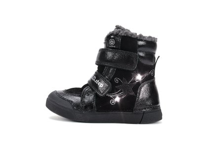 Zimní kožené blikací boty D.D.step W068-52745B Black (Varianta produktu 25)