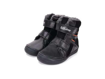 Zimní kožené boty D.D.step W078-52451B Black (Varianta produktu 26)