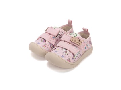 Barefoot plátěné tenisky D.D.step C100-61621 Baby Pink