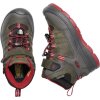 Boty KEEN Redwood Mid WP K steel grey/red dahlia (Varianta produktu 24)