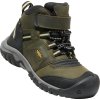 Boty KEEN Ridge Flex Mid WP Children dark olive/dusky citron (Varianta produktu 25/26)