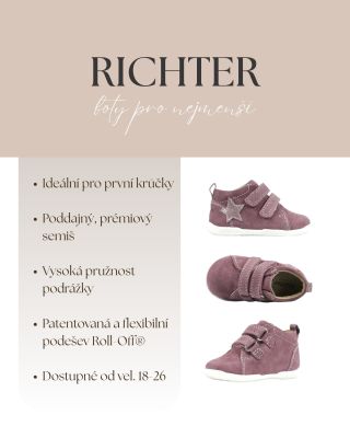 Výukové botičky pro nejmenší 😊 Díky poddajnému, certifikovanému prémiovému semiši a vysoké pružnosti podrážky jsou velmi...