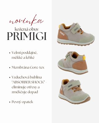 🔥 NOVINKA 🔥 Celoroční kožené boty Primigi s Gore-tex membránou 🌧 → Boty jsou velmi poddajné, měkké a lehké → Vzduchová...