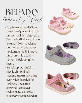 Dětské bačkůrky Flexi pro první krůčky 👣 🍃 Dopřejte svému děťátku maximální pohodlí při jeho prvních velkých objevech....