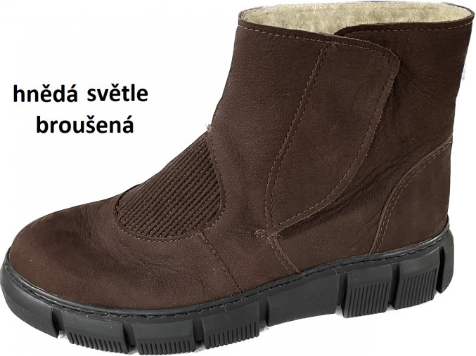 hnědá světle broušená